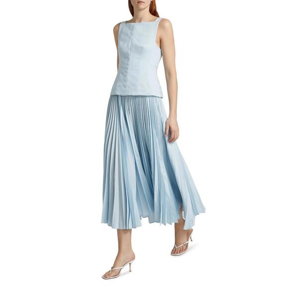 acler blue pleated dress ASHFORD MAXI DRESS main image 1